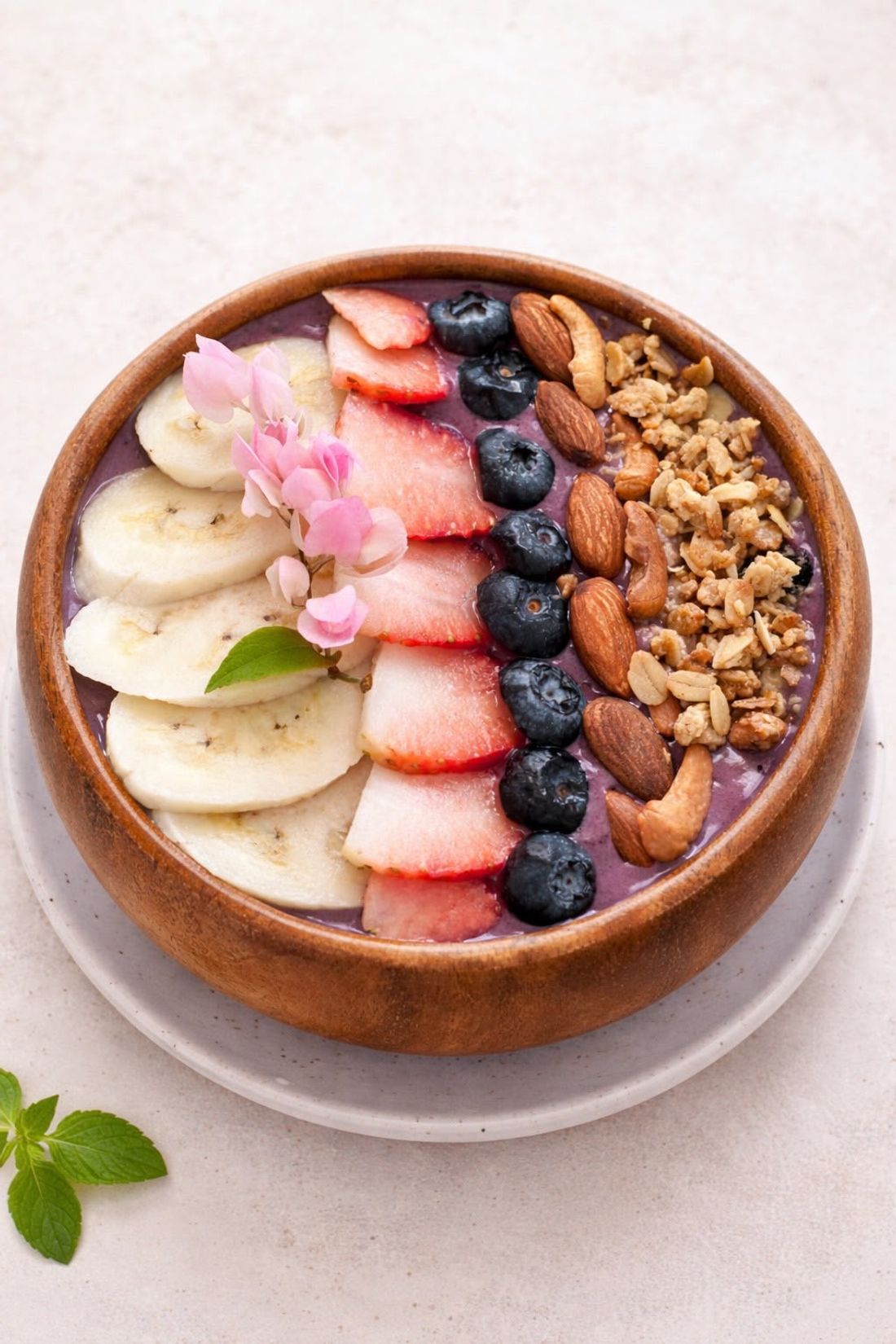 Berry and banana bowl
